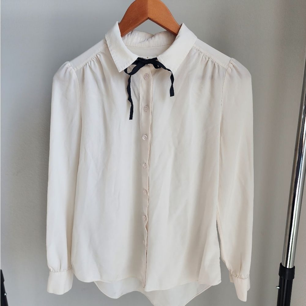 kate spade Silk Cream Blouse